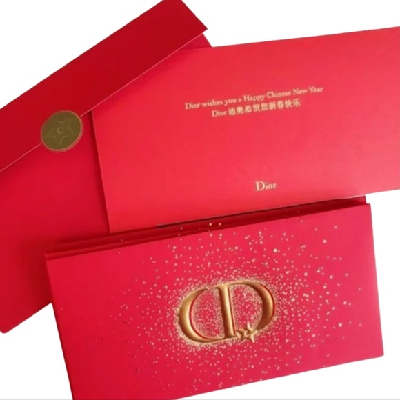 DIOR Lucky Money Envelopes Red Lunar New Year set of 8 NEW Sealed - Picture 4 of 5